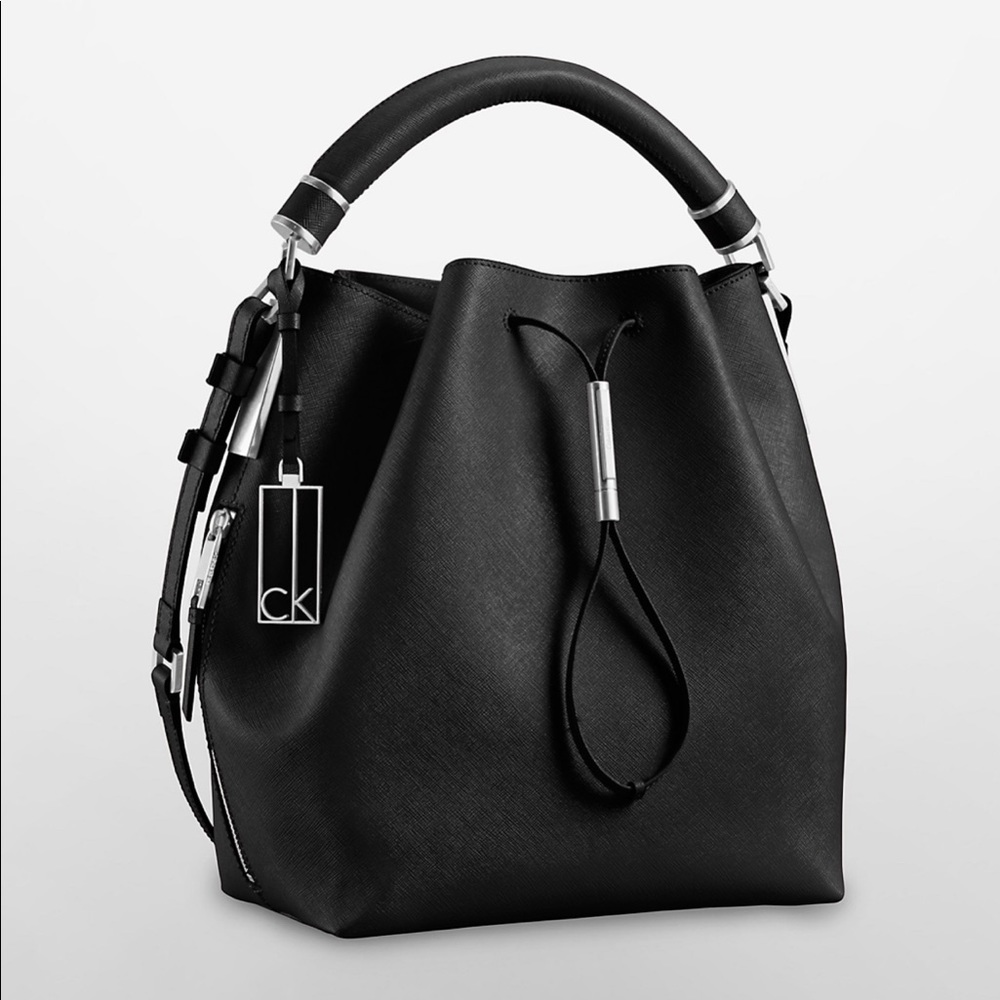 Calvin Klein Galey Leather Bucket Bag